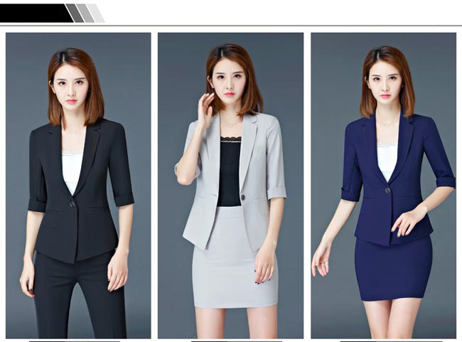 商場(chǎng)營(yíng)業(yè)員工作服多色款式選擇參考展示圖