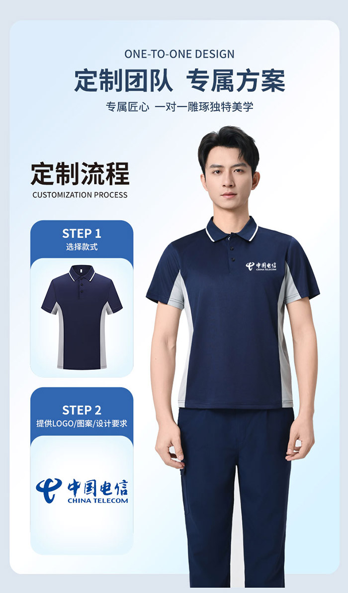 防靜電短袖POLO衫定制LOGO效果圖